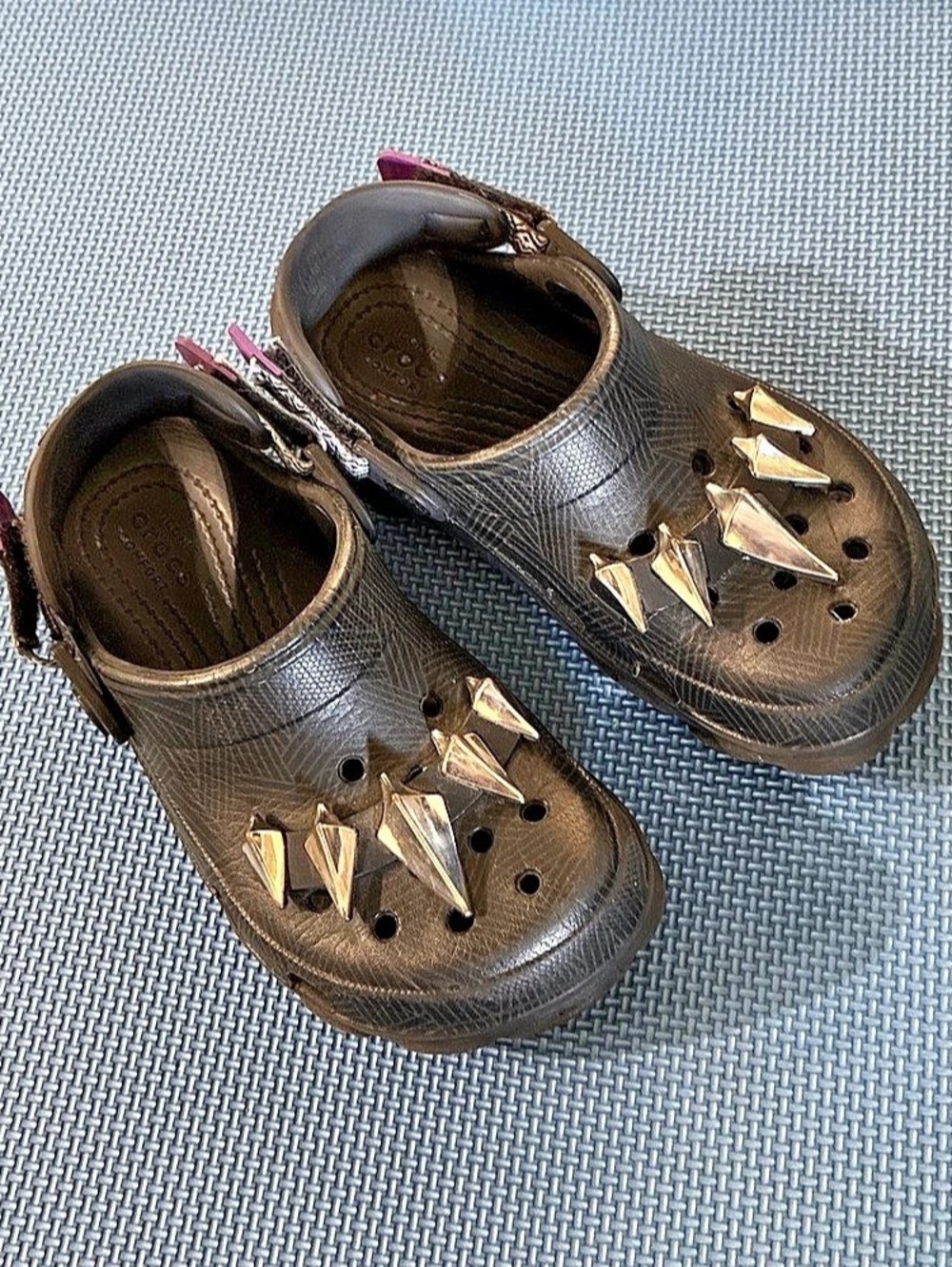 Crocs Panther Kids Black Spiked Clogs